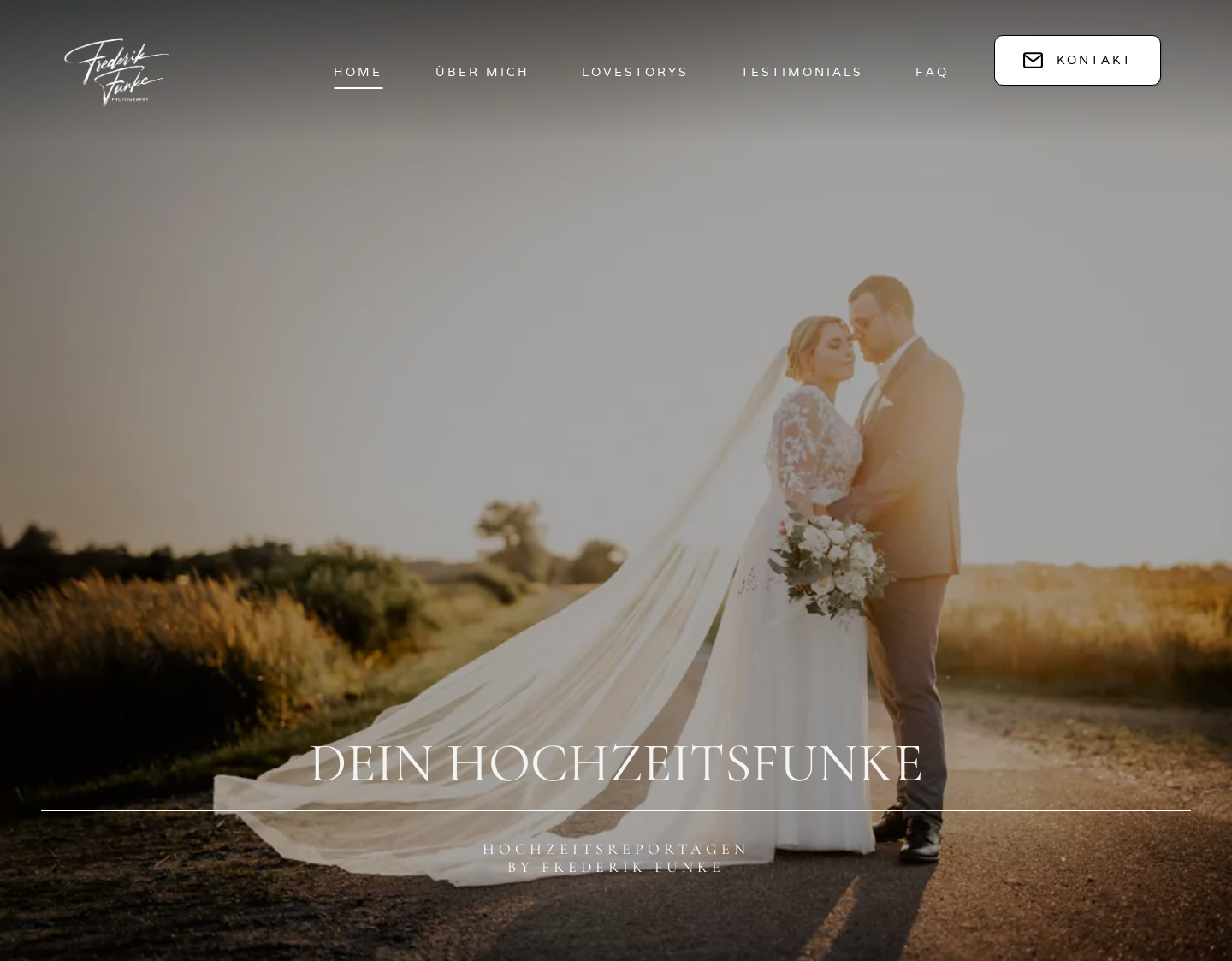 Aktuelle Website-Vorschau von Hochzeitsfotografie Funke-Photography