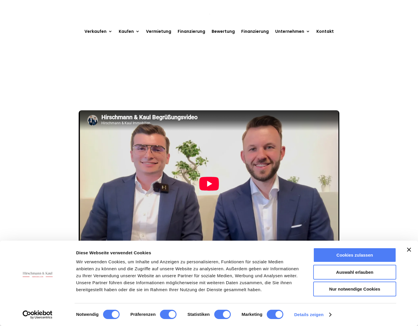 Aktuelle Website-Vorschau von Hirschmann & Kaul Immobilien