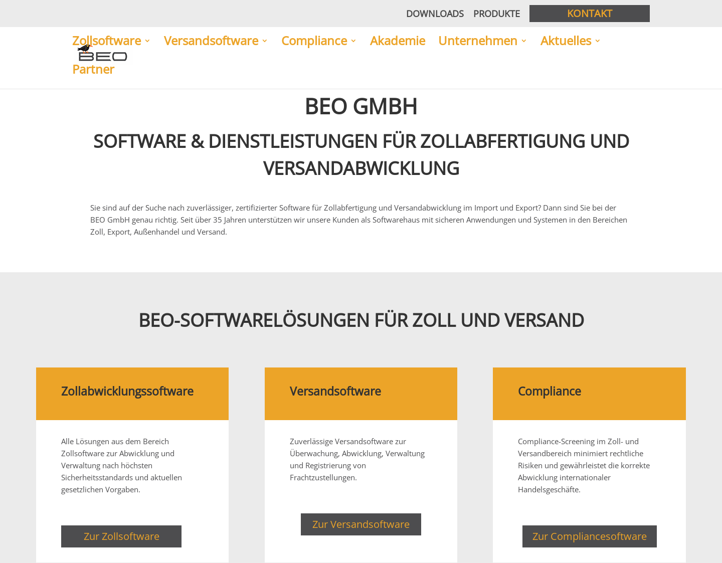 Aktuelle Website-Vorschau von BEO GmbH