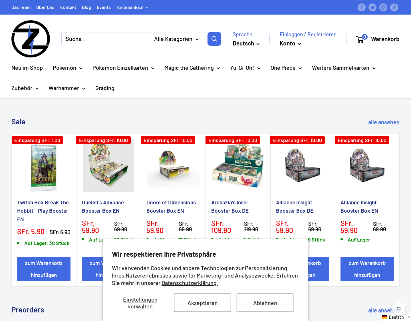 Aktuelle Website-Vorschau von Zadoys GmbH