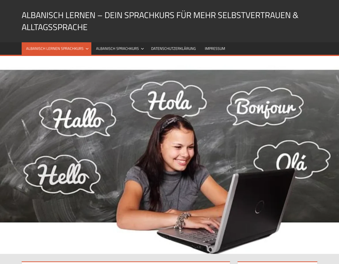 Aktuelle Website-Vorschau von Albanisch lernen mit diesem innovativen Sprachkurs