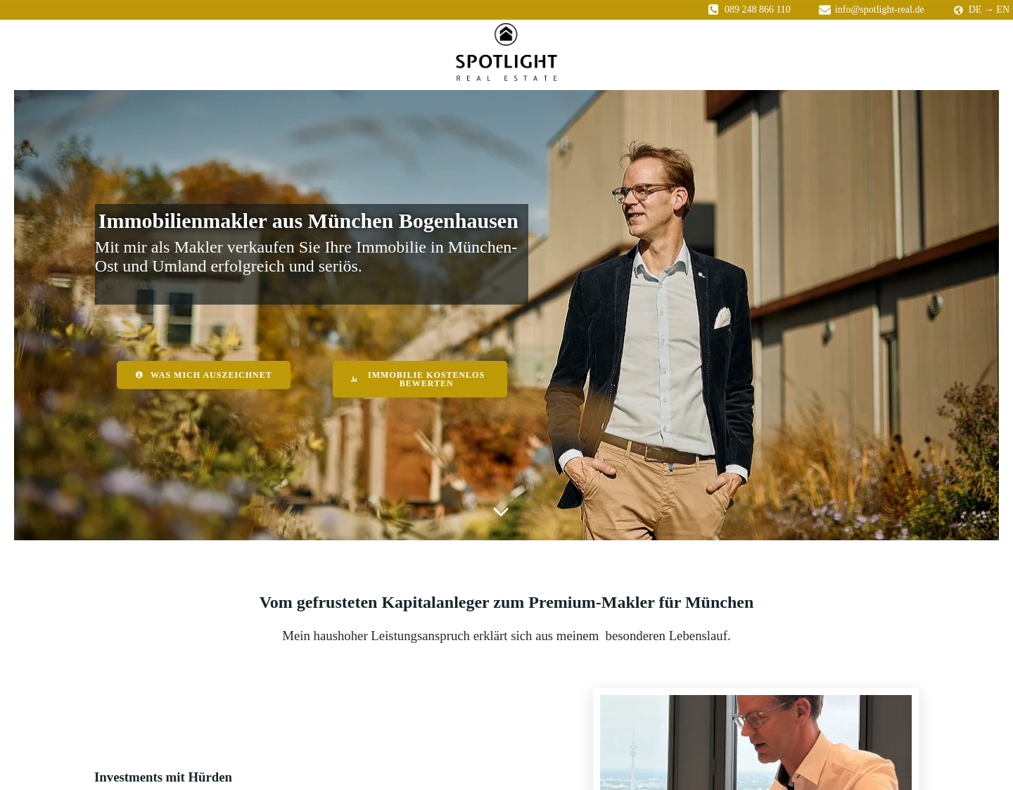 Aktuelle Website-Vorschau von Immobilienmakler München Ost Bogenhausen