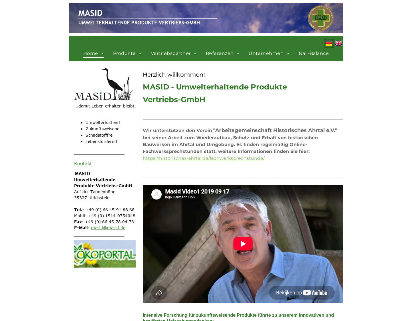 Aktuelle Website-Vorschau von Produkte für die Denkmalpflege und Restauration