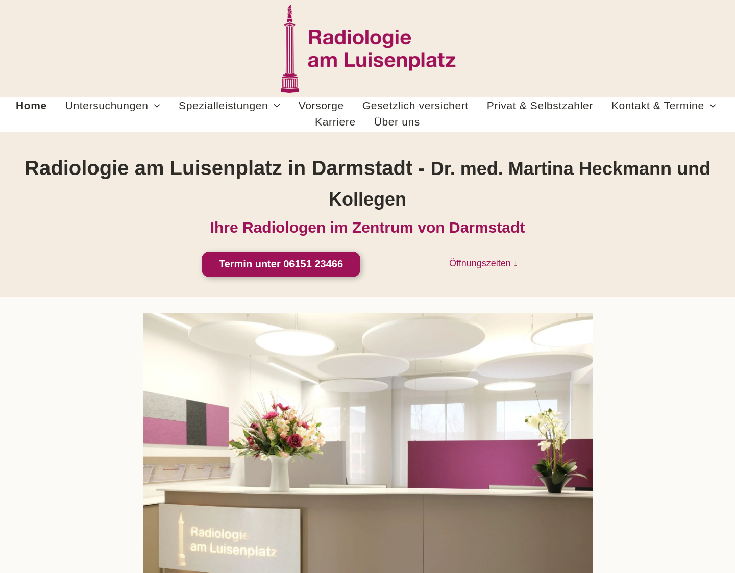 Aktuelle Website-Vorschau von Radiologie am Luisenplatz