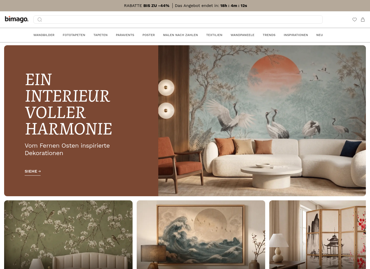 Aktuelle Website-Vorschau von Galerie Der Modernen Kunstdrucke