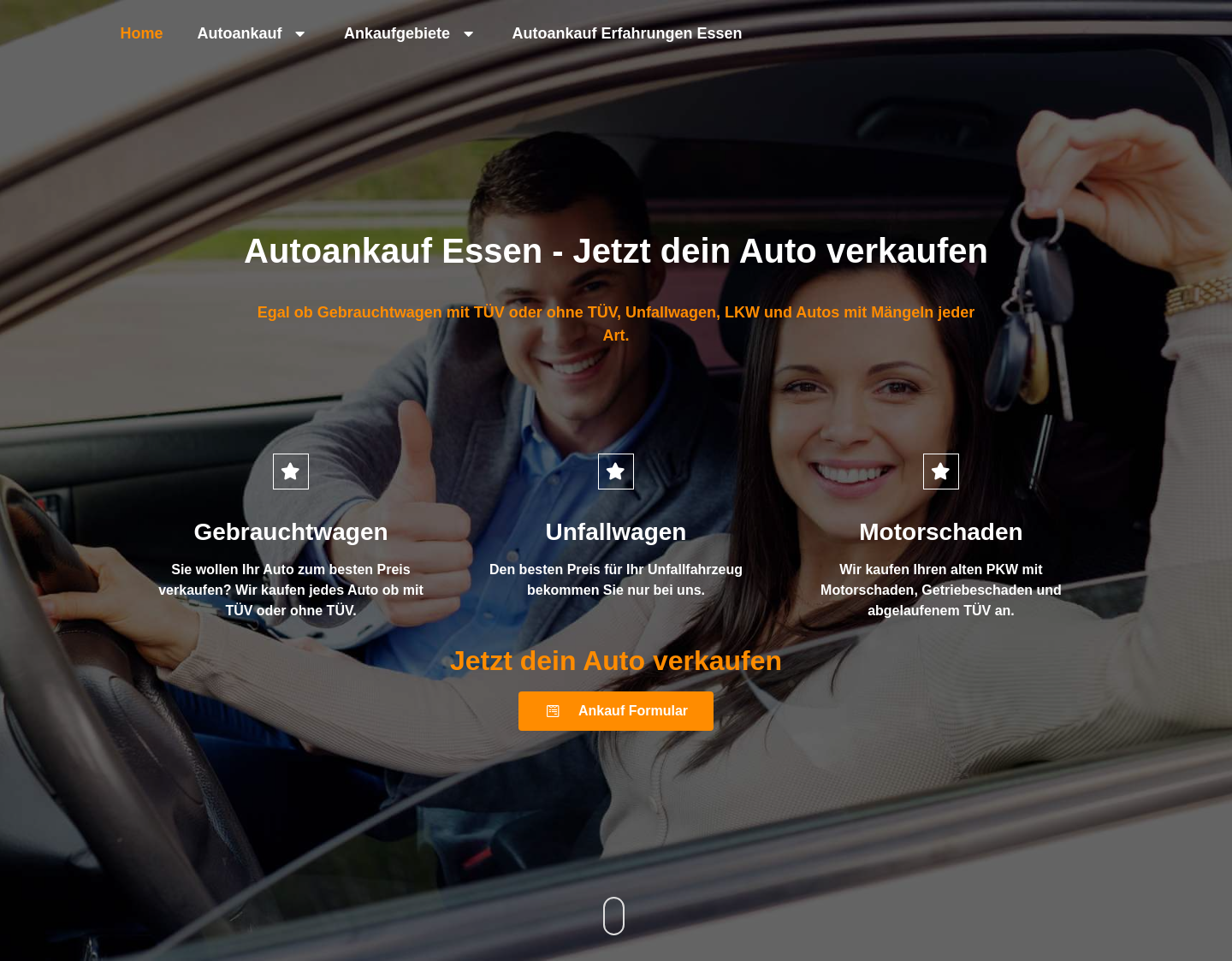 Aktuelle Website-Vorschau von Autoankauf Essen
