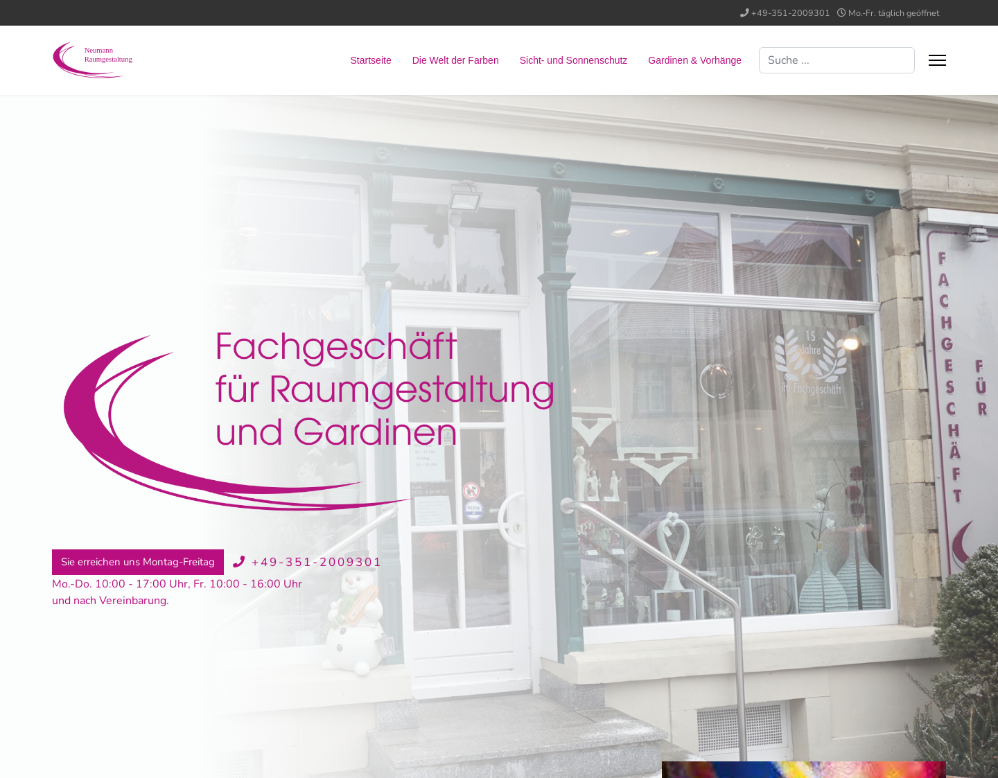Aktuelle Website-Vorschau von Ihr Raumgestalter in Dresden - Home