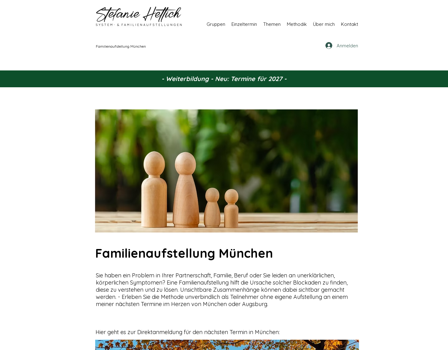 Aktuelle Website-Vorschau von Stefanie Hettich - System- & Familienaufstellungen