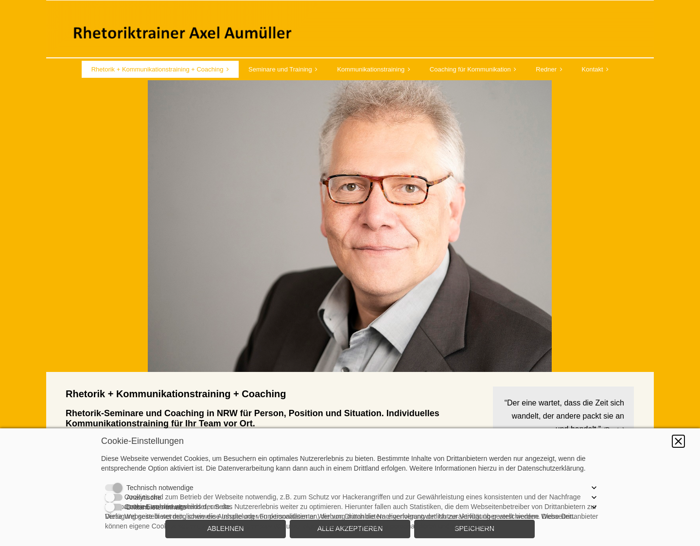 Aktuelle Website-Vorschau von Rhetorik und Kommunikationstraining