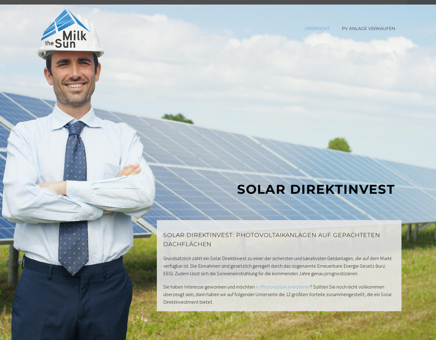 Aktuelle Website-Vorschau von Solar Direktinvest