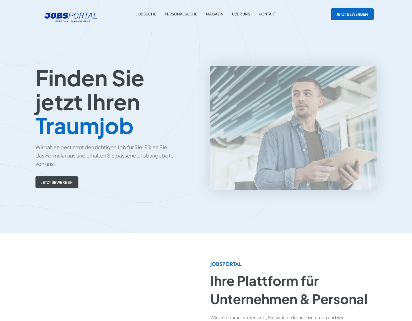 Aktuelle Website-Vorschau von JP Jobsportal GmbH