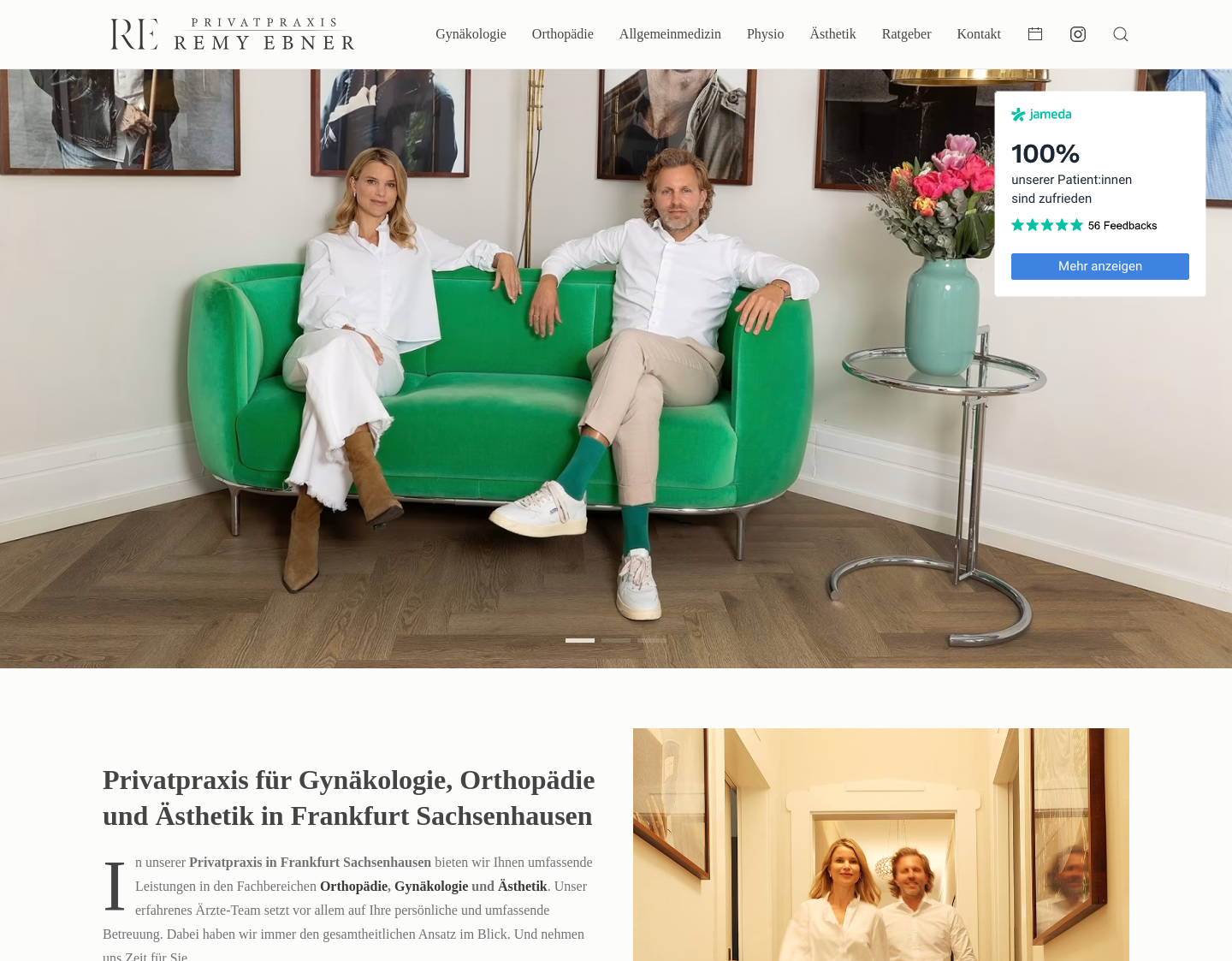 Aktuelle Website-Vorschau von Privatpraxis Remy Ebner