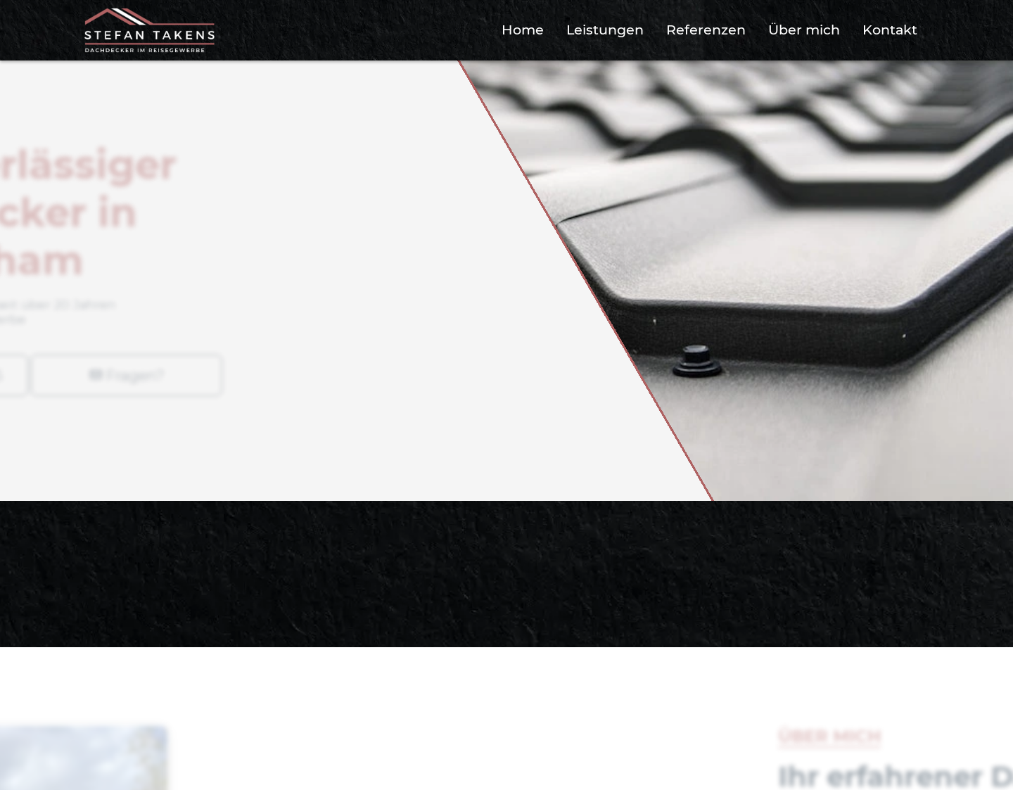 Aktuelle Website-Vorschau von Stefan Takens Dachdecker Nordenham