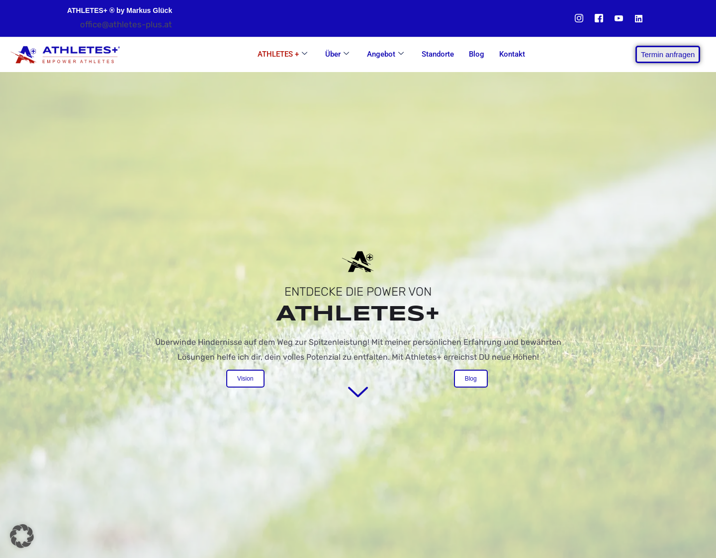 Aktuelle Website-Vorschau von ATHLETES+