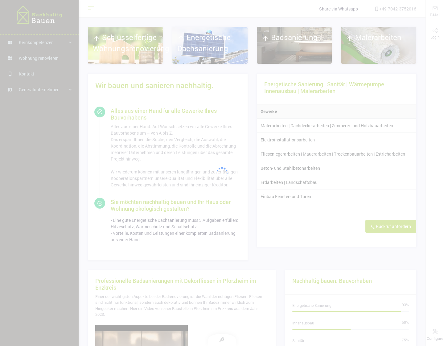 Aktuelle Website-Vorschau von NachhaltigBauen GmbH