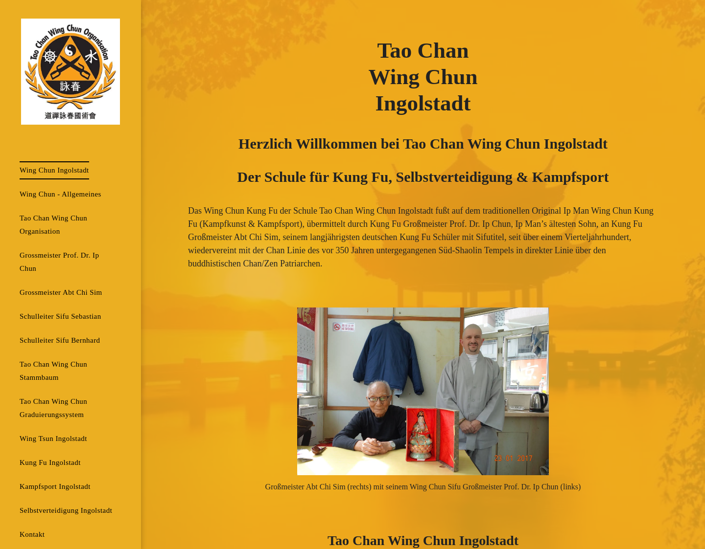 Aktuelle Website-Vorschau von Tao Chan Wing Chun Ingolstadt