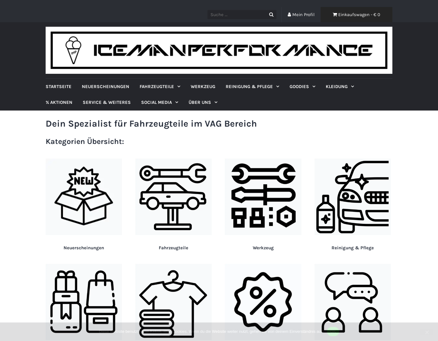 Aktuelle Website-Vorschau von Icemanperformance