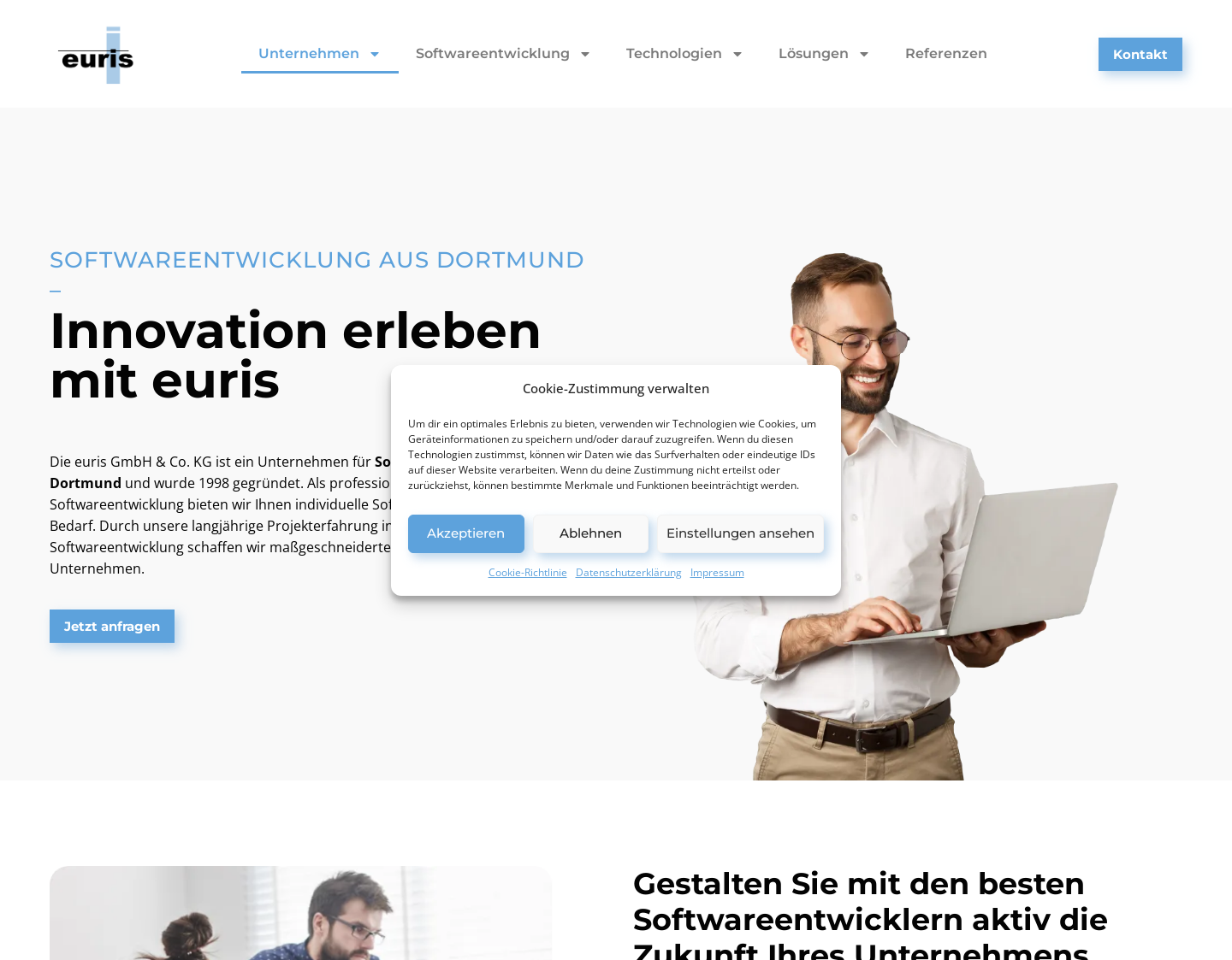 Aktuelle Website-Vorschau von EURIS GMBH & CO. KG