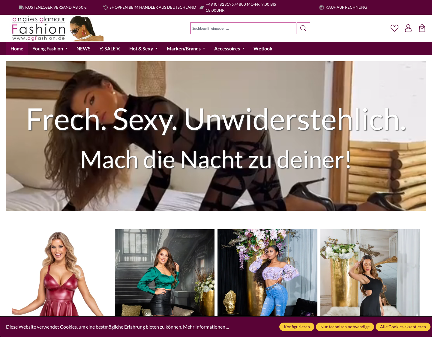Aktuelle Website-Vorschau von Angies Glamour Fashion