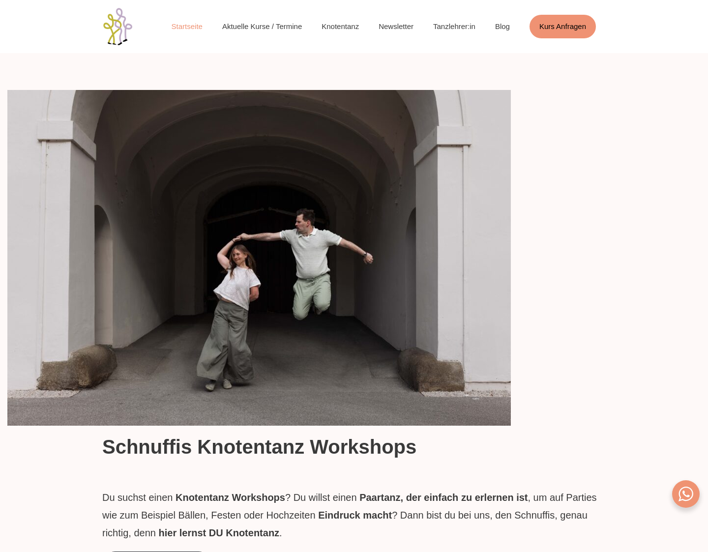 Aktuelle Website-Vorschau von Schnuffis Knotentanz Workshop