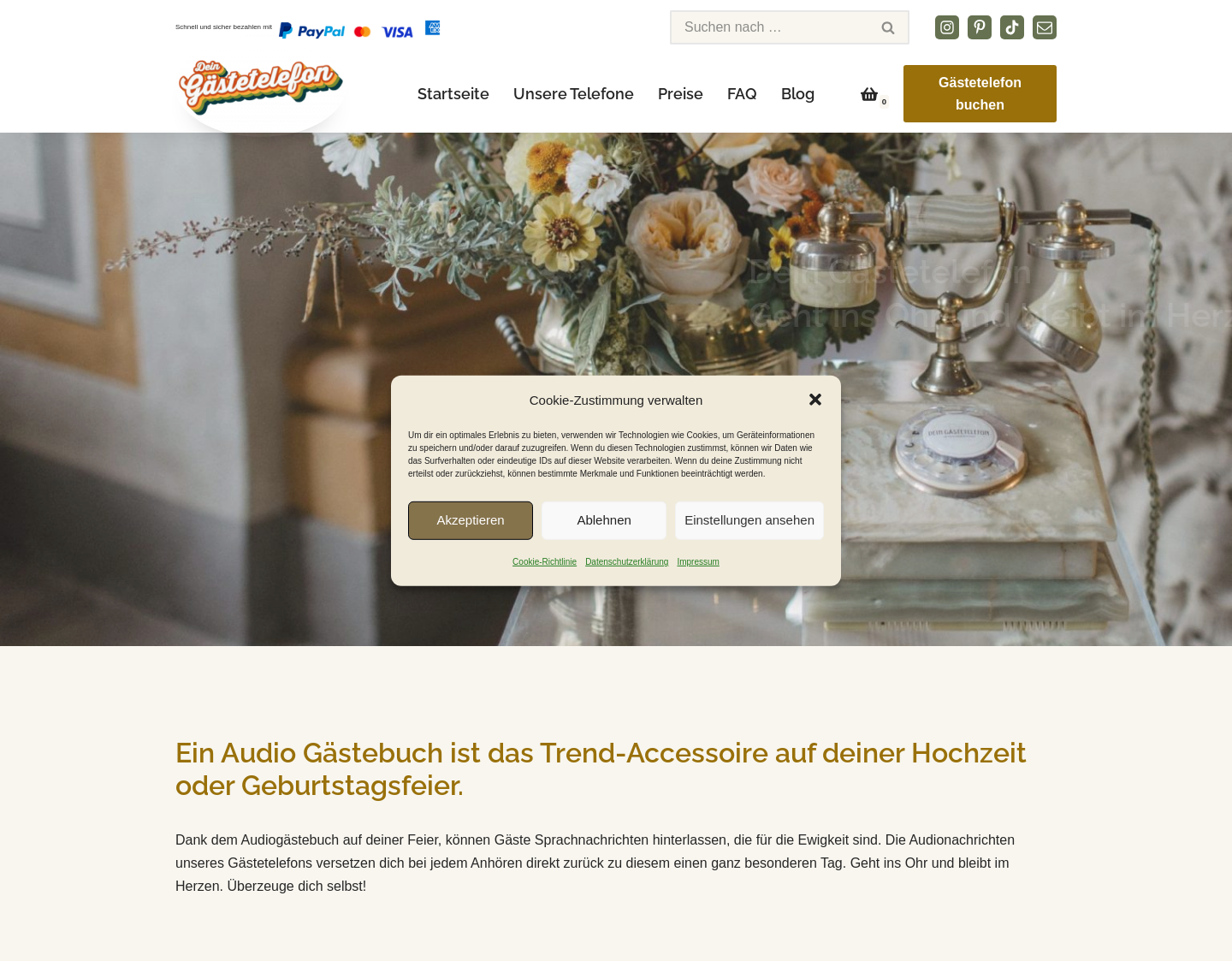 Aktuelle Website-Vorschau von Dein Gästetelefon