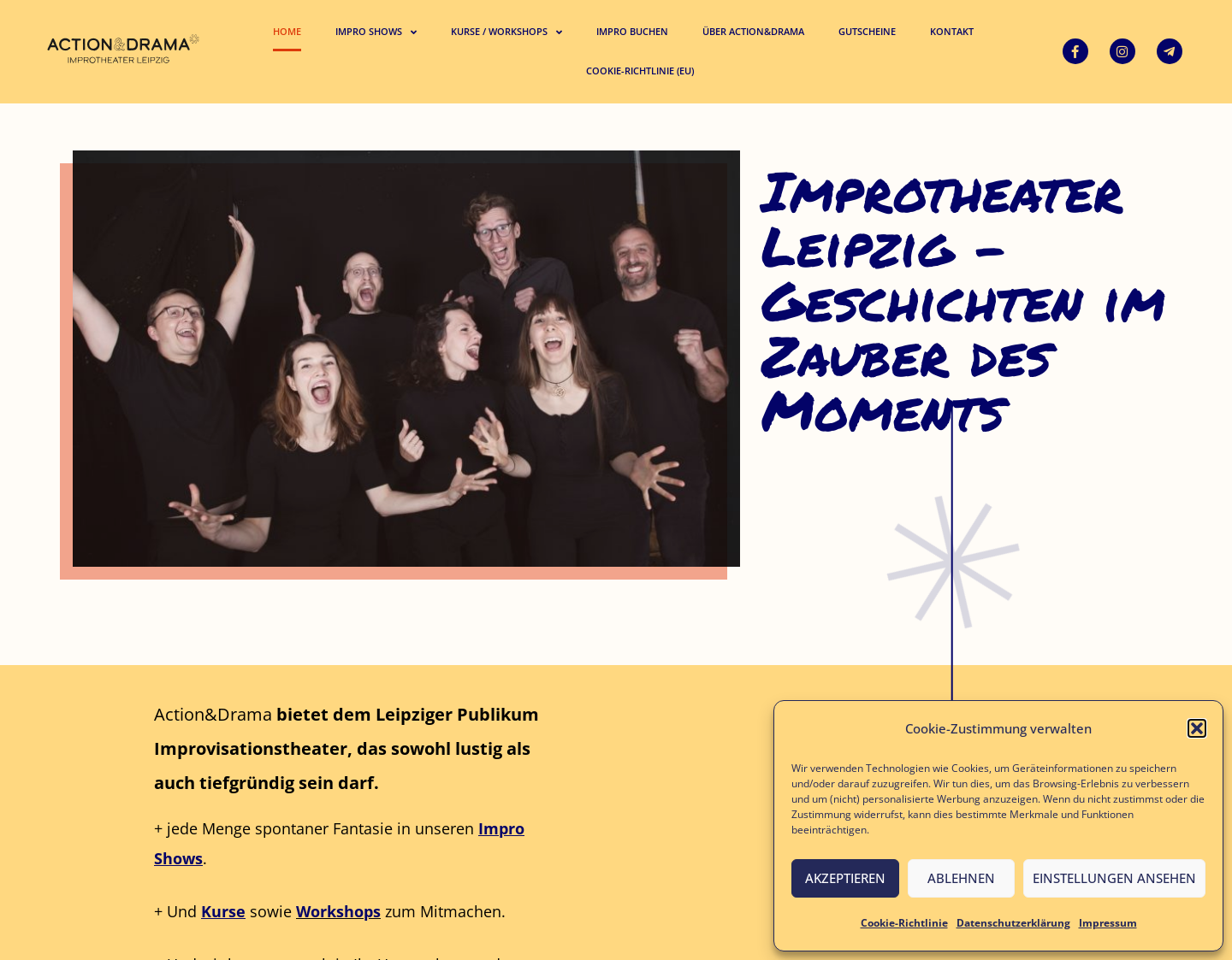 Aktuelle Website-Vorschau von Action und Drama - Improvisationstheater