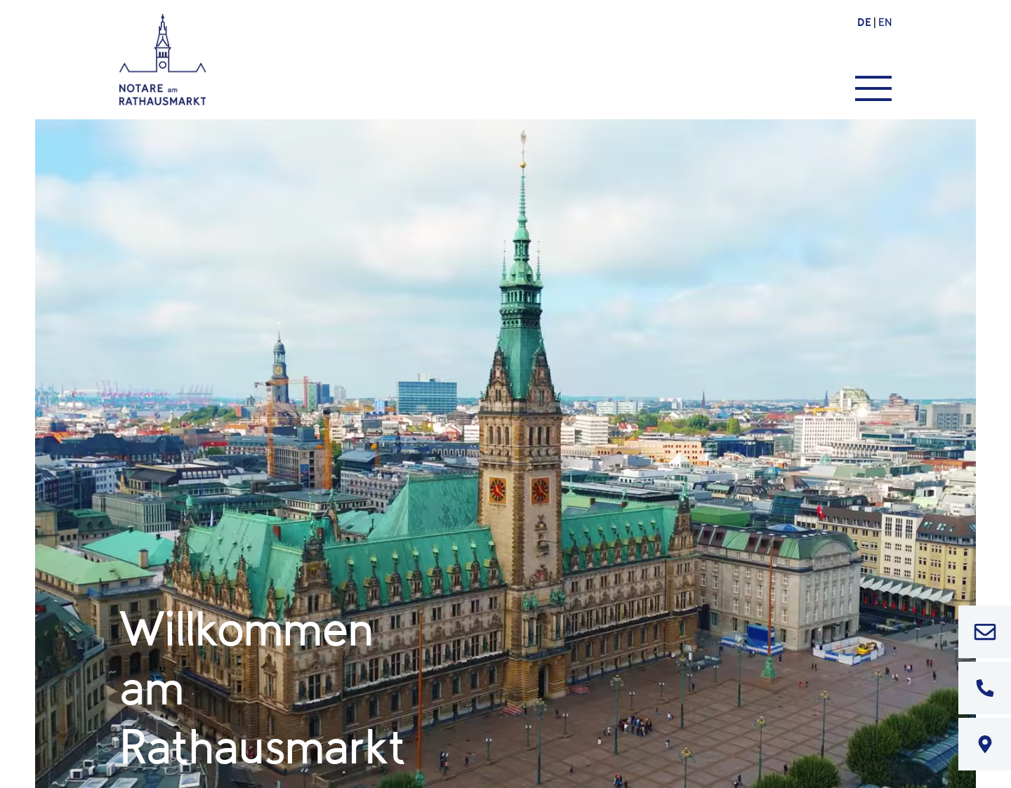Aktuelle Website-Vorschau von Notare am Rathausmarkt Hamburg