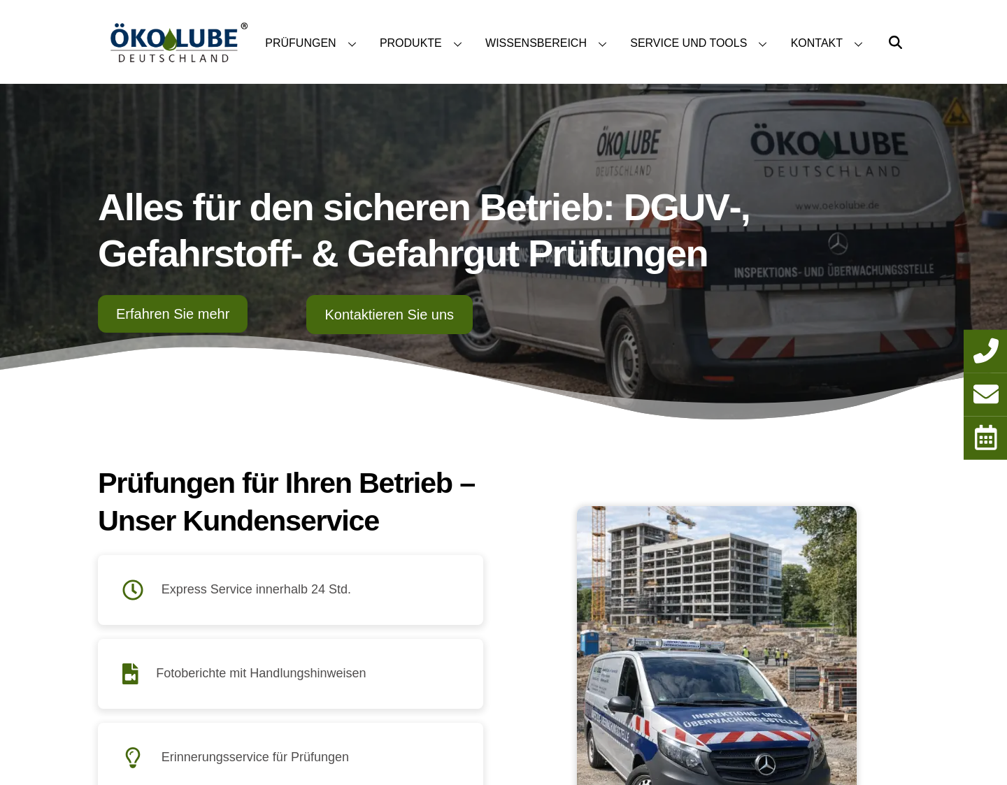 Aktuelle Website-Vorschau von ÖKO-LUBE Deutschland GmbH