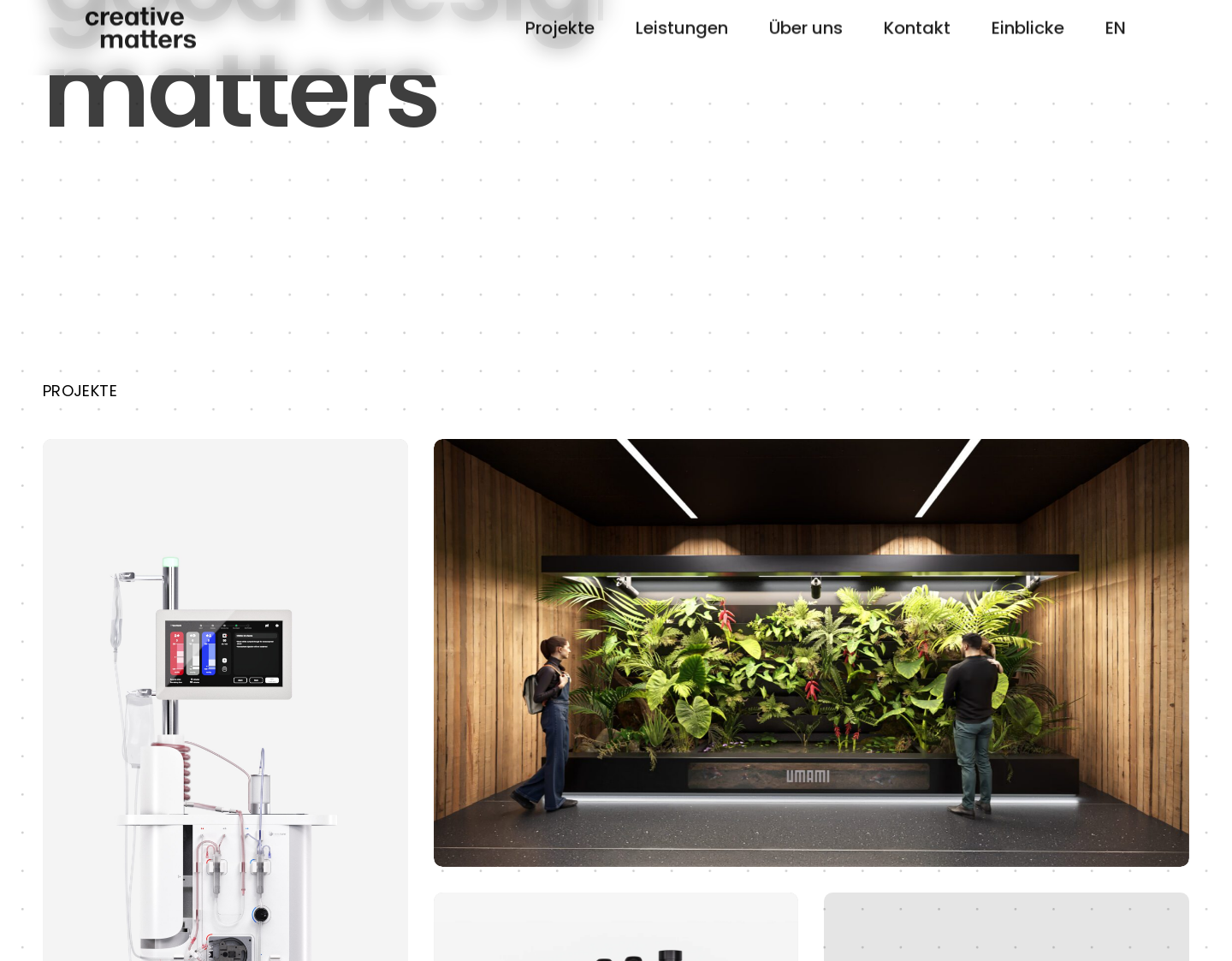 Aktuelle Website-Vorschau von creative matters GmbH