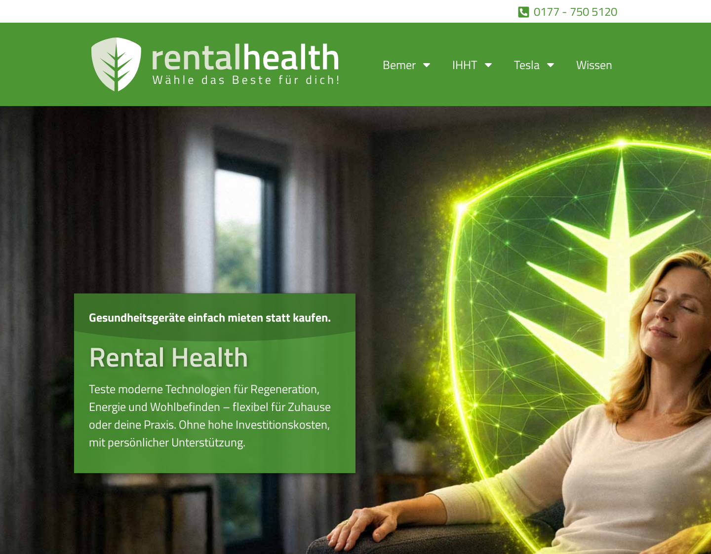 Aktuelle Website-Vorschau von Rental Health