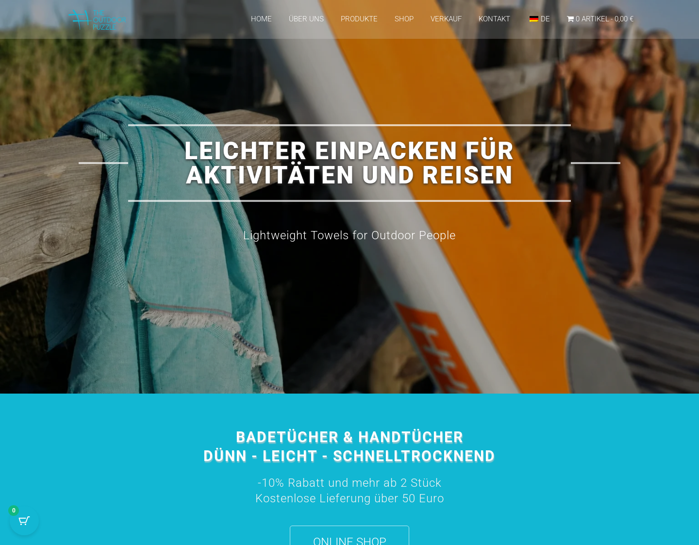 Aktuelle Website-Vorschau von The Outdoor Puzzle