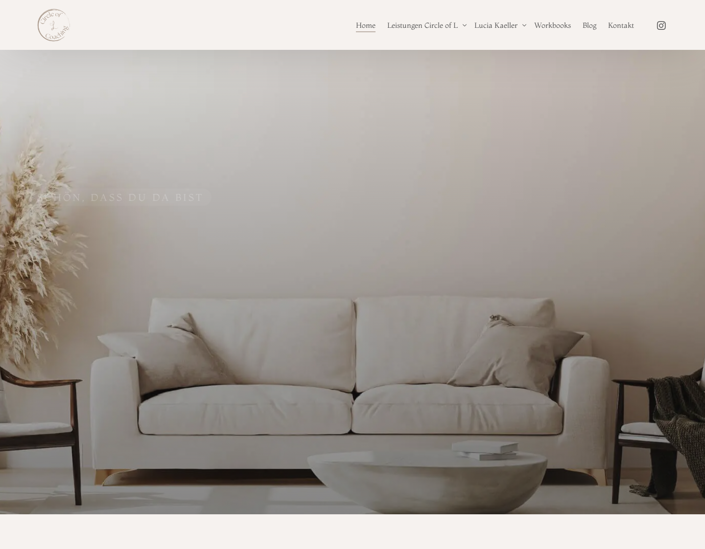 Aktuelle Website-Vorschau von Circle of L Coaching