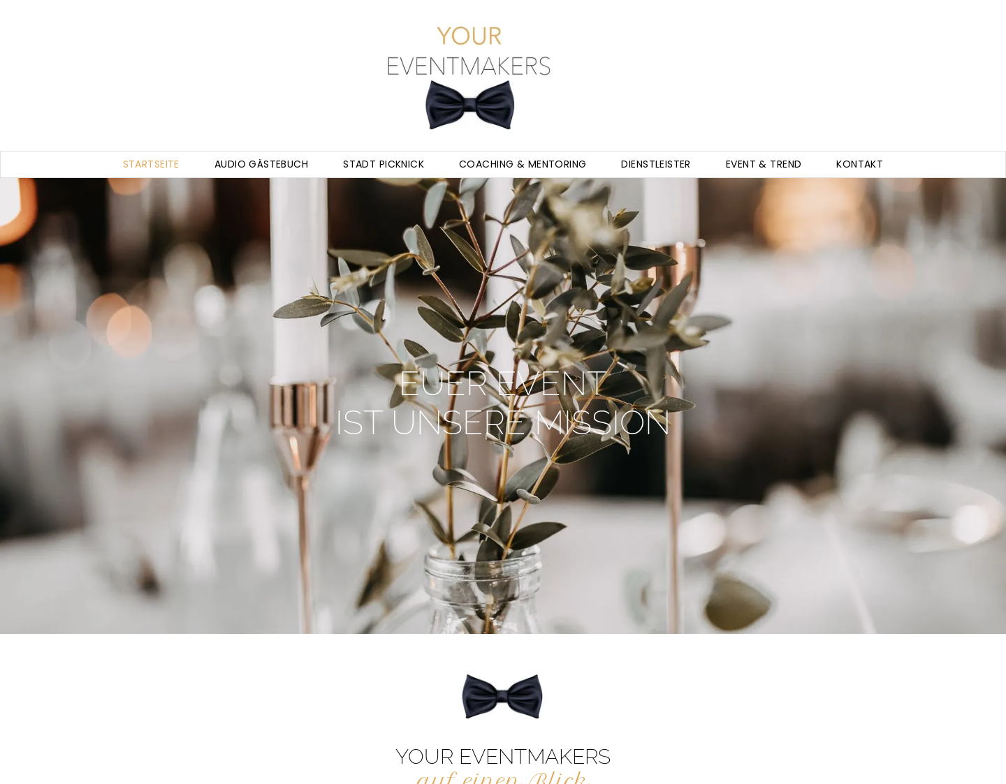 Aktuelle Website-Vorschau von Your Eventmakers - Maßgeschneiterte Eventplanung
