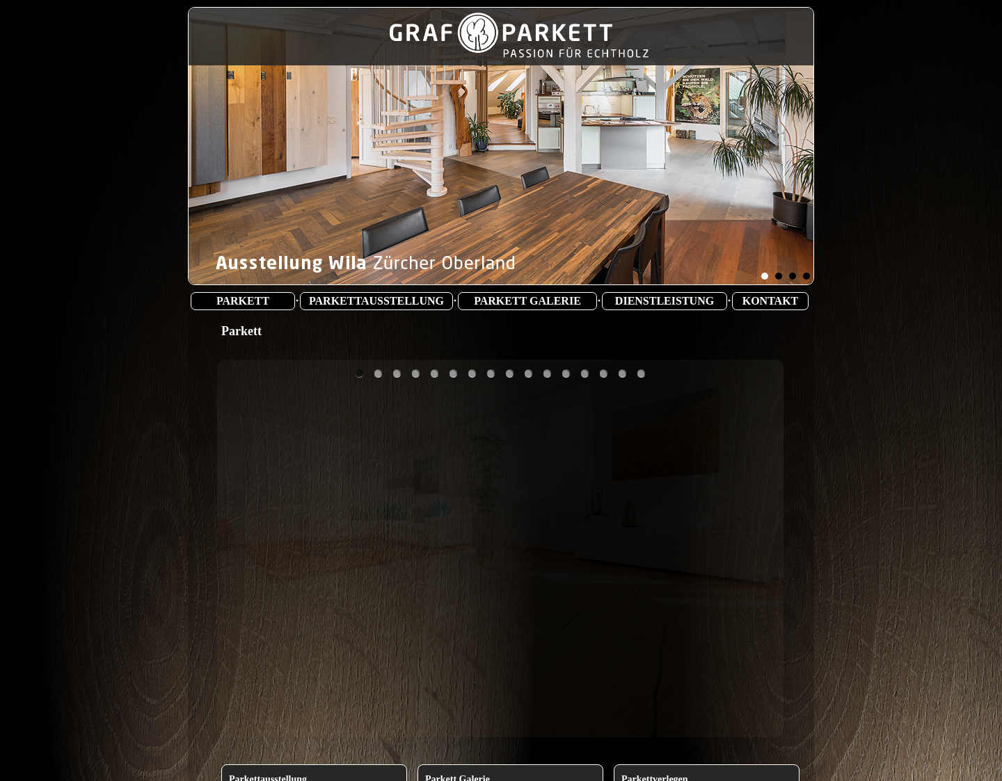 Aktuelle Website-Vorschau von Graf Parkett