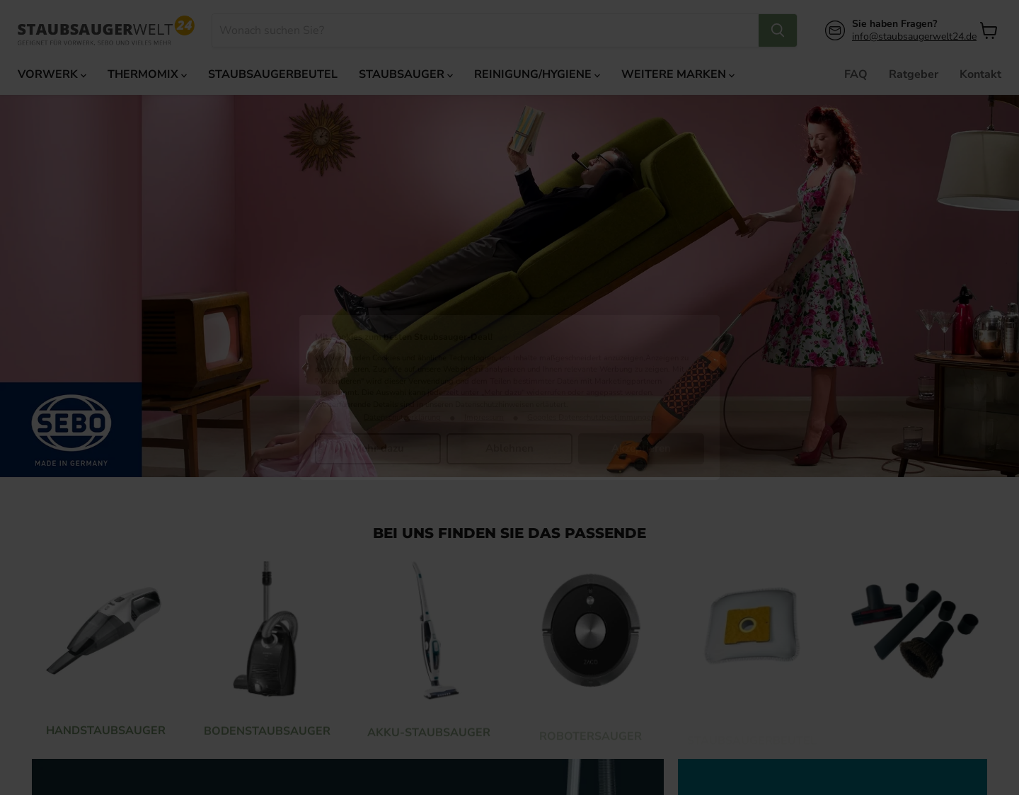 Aktuelle Website-Vorschau von Staubsaugerwelt24