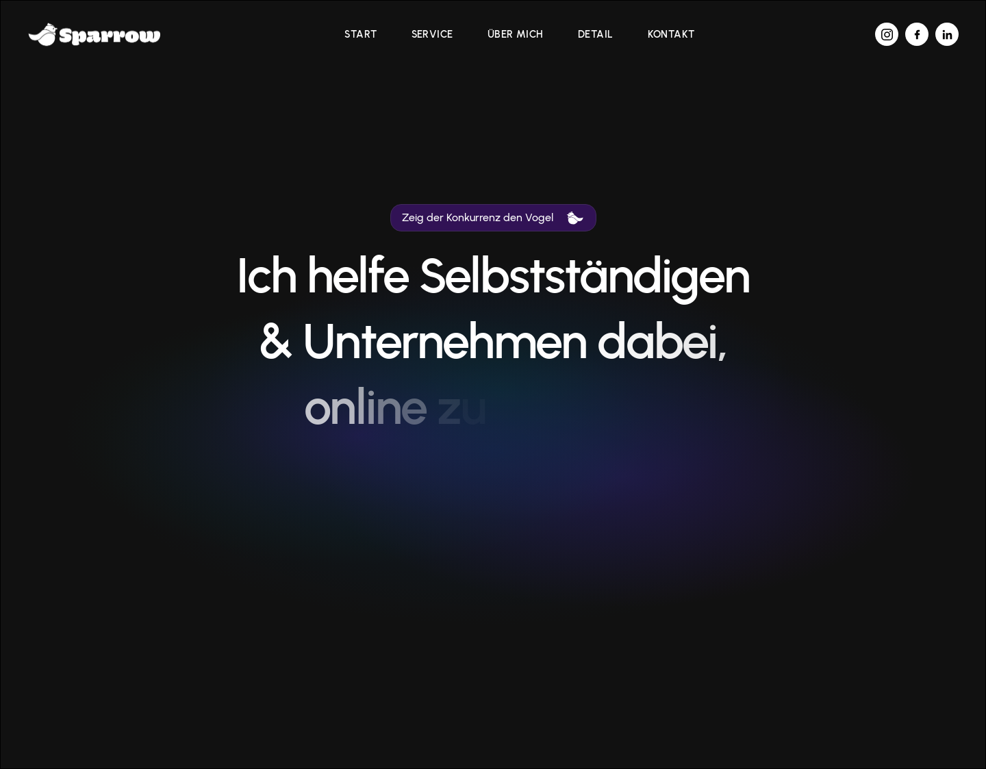 Aktuelle Website-Vorschau von sparrowmedia