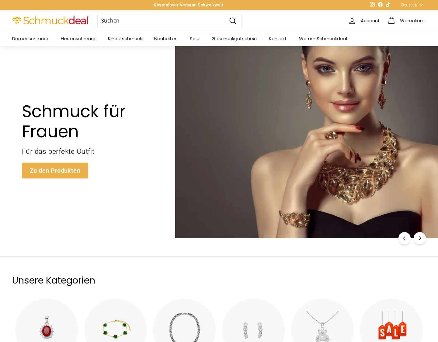 Aktuelle Website-Vorschau von Schmuckdeal