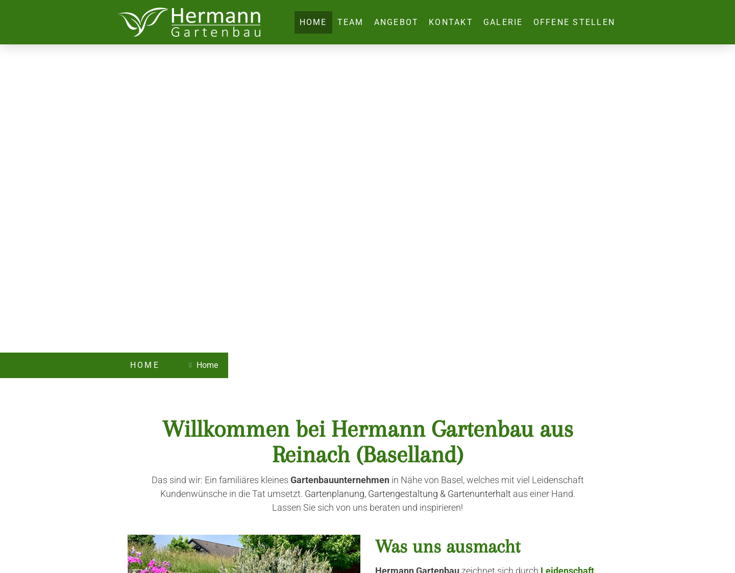 Aktuelle Website-Vorschau von Hermann Gartenbau