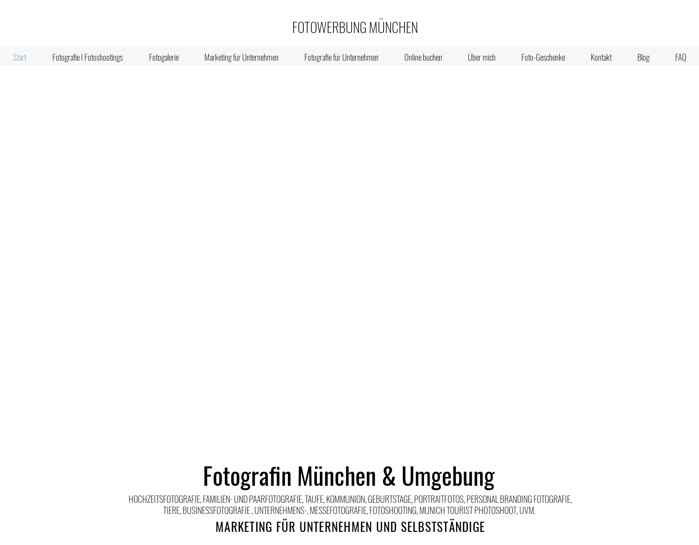 Aktuelle Website-Vorschau von fotowerbung München