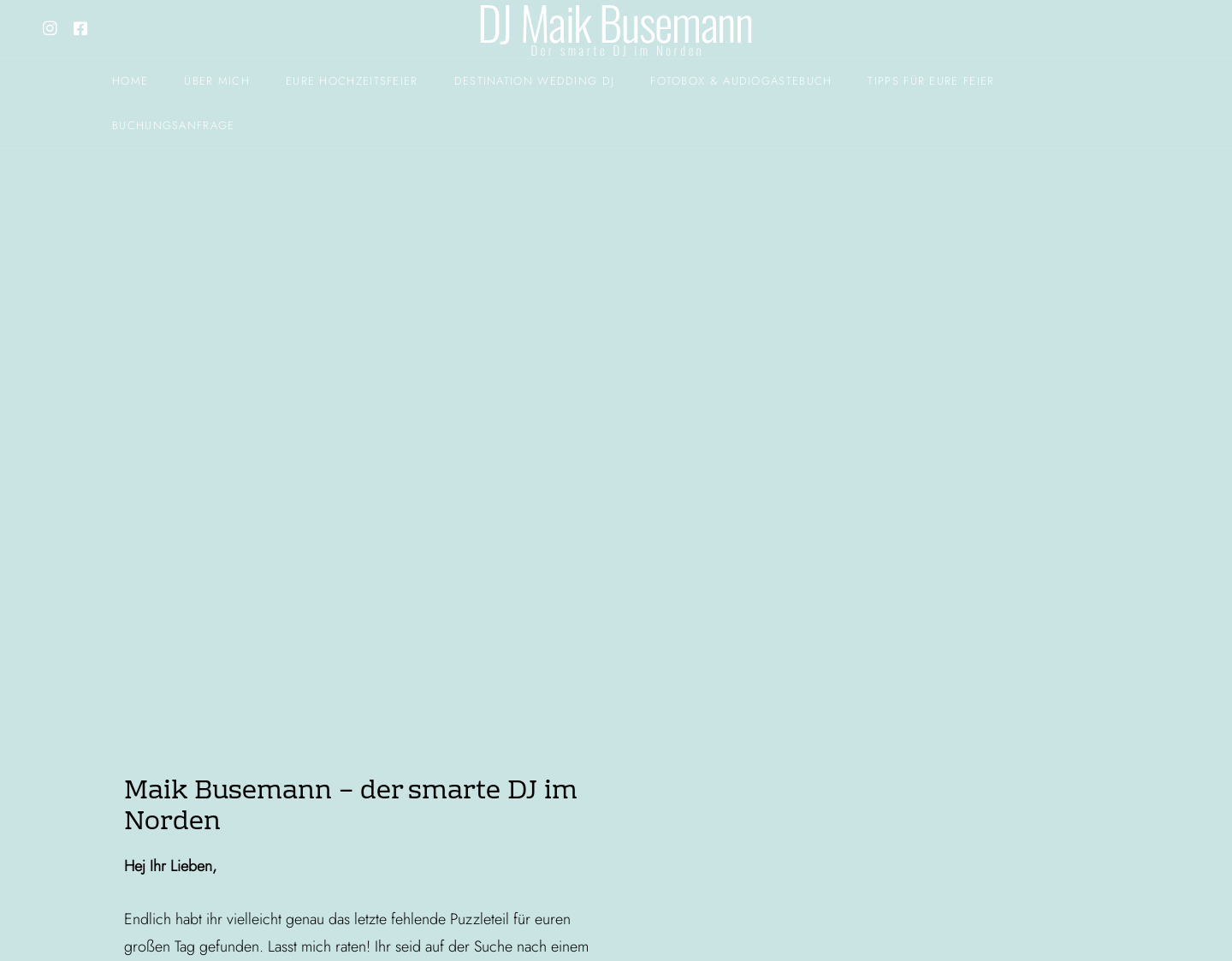Aktuelle Website-Vorschau von DJ Maik Busemann - der smarte Dj im Norden
