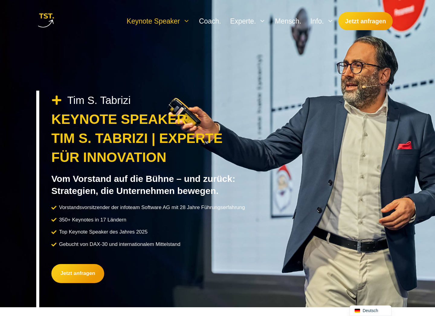 Aktuelle Website-Vorschau von Keynote Speaker Erlangen