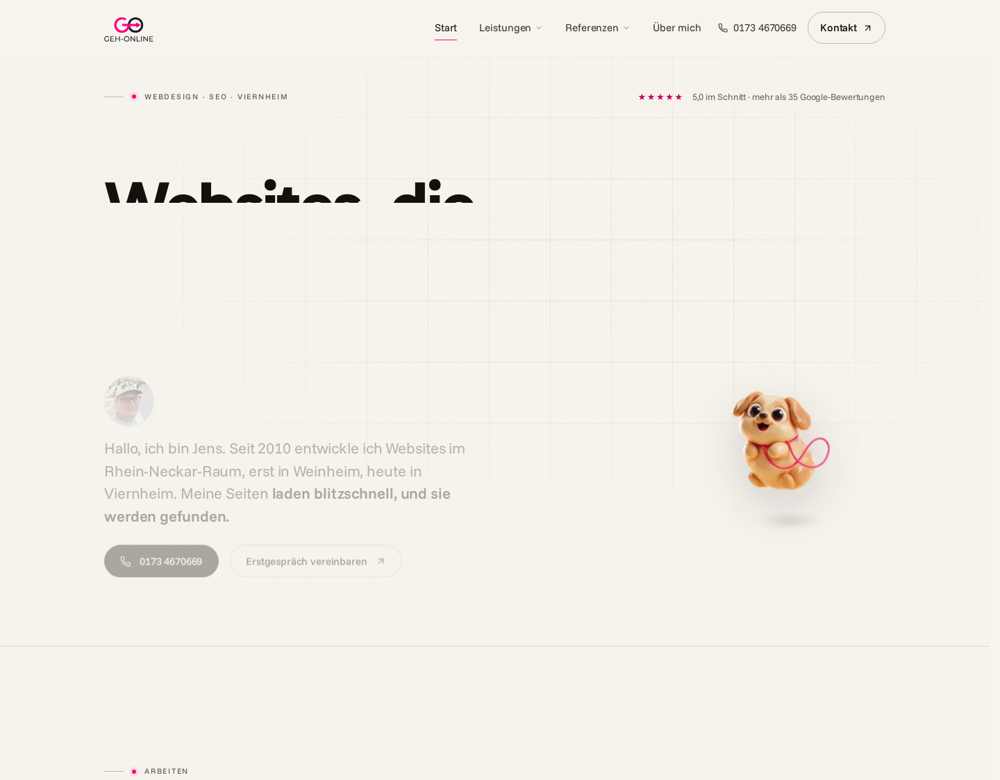 Aktuelle Website-Vorschau von Webdesign - Grafikdesign - SEO