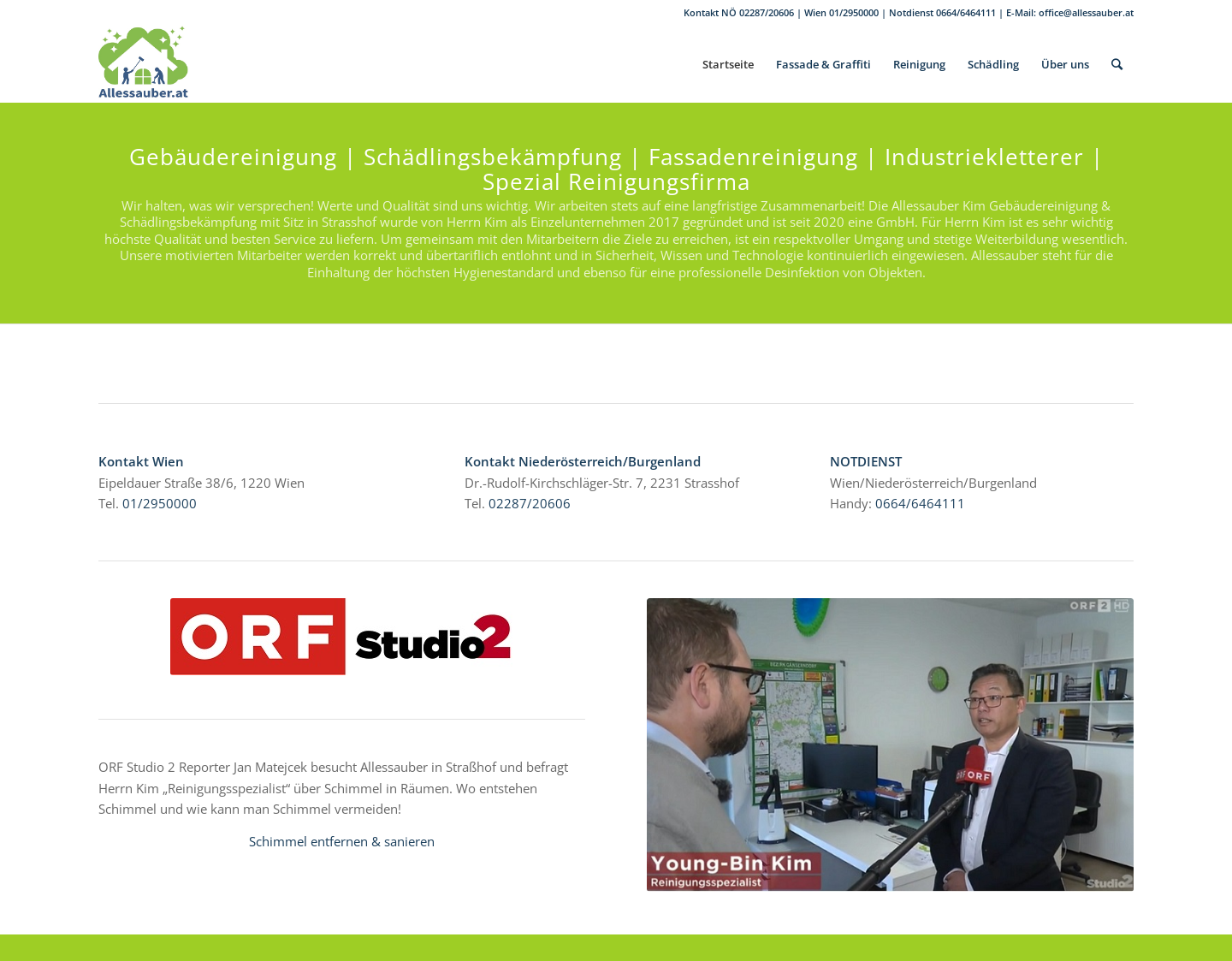 Aktuelle Website-Vorschau von Allessauber Kim Gebäudereinigung Gmbh