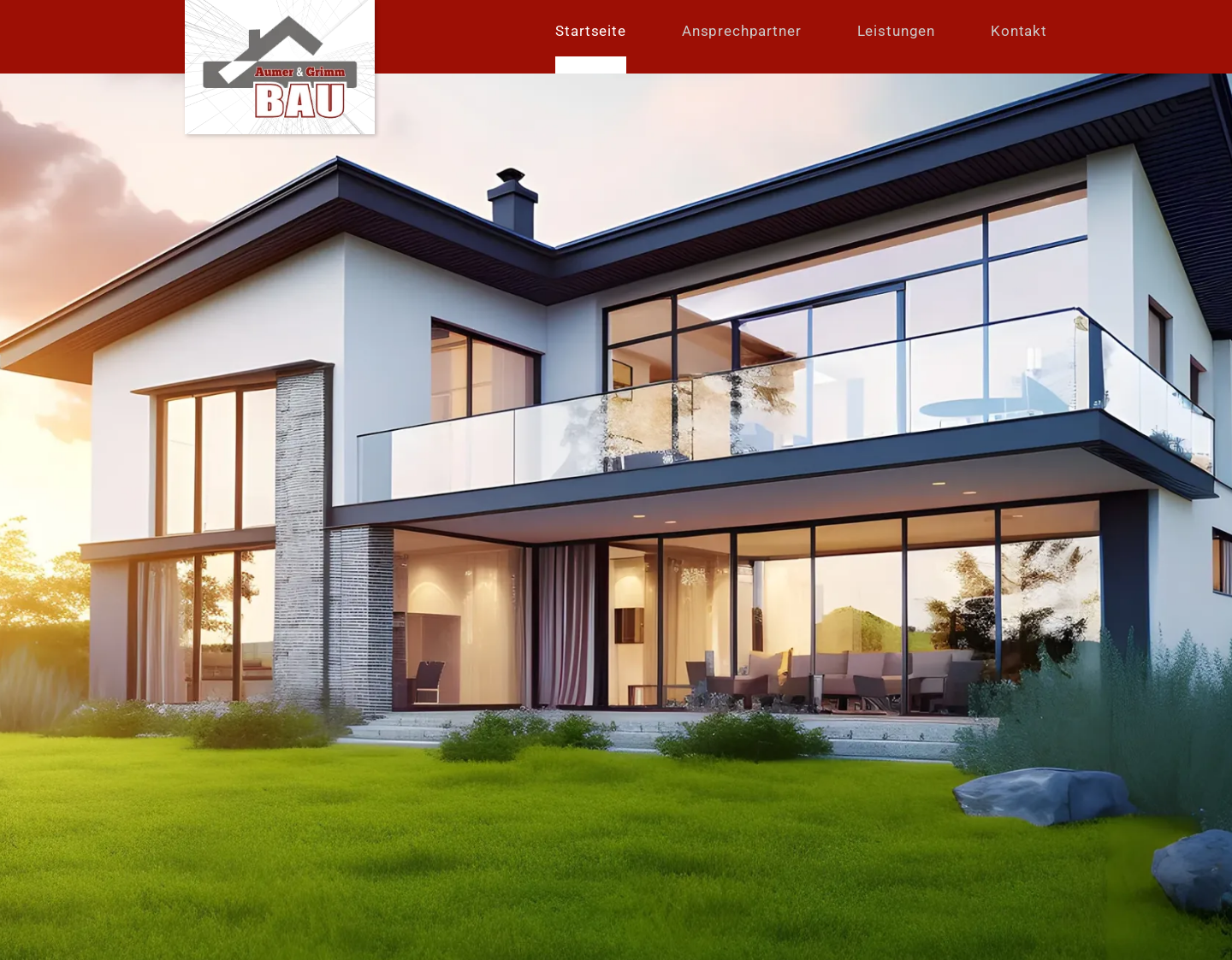 Aktuelle Website-Vorschau von Aumer & Grimm Bau GbR
