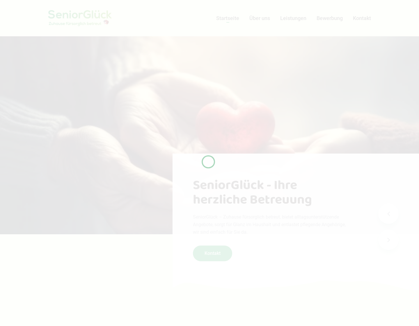 Aktuelle Website-Vorschau von SeniorGlück gGmbH