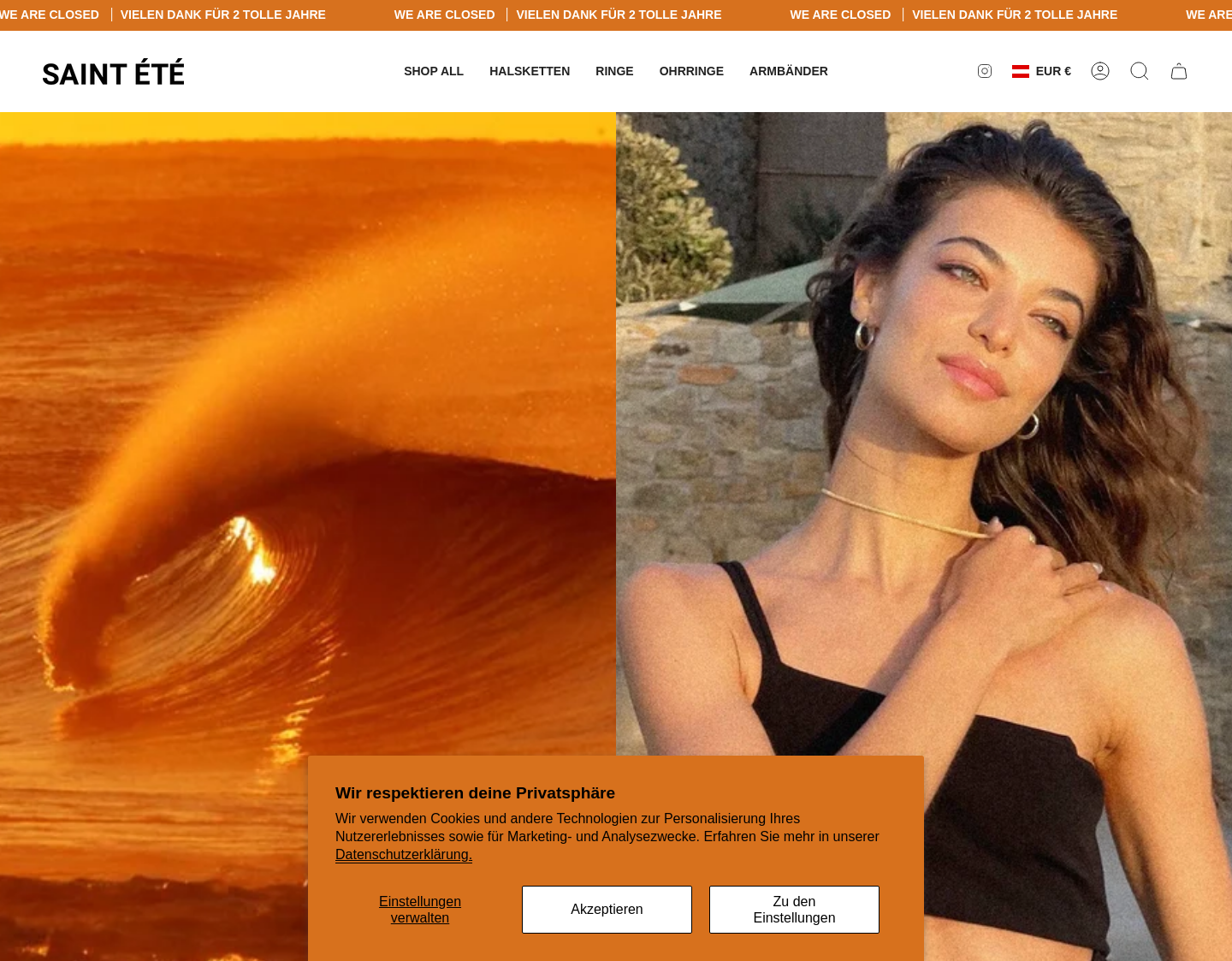 Aktuelle Website-Vorschau von SAINT ÉTÉ