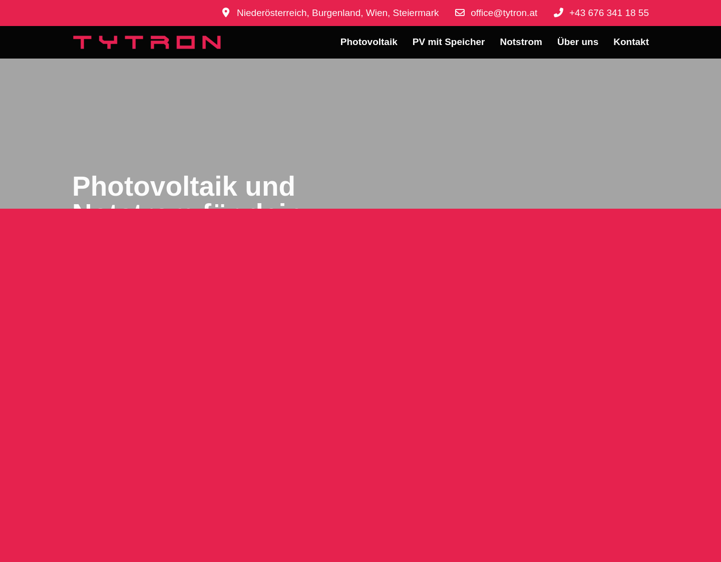 Aktuelle Website-Vorschau von TYTRON GmbH