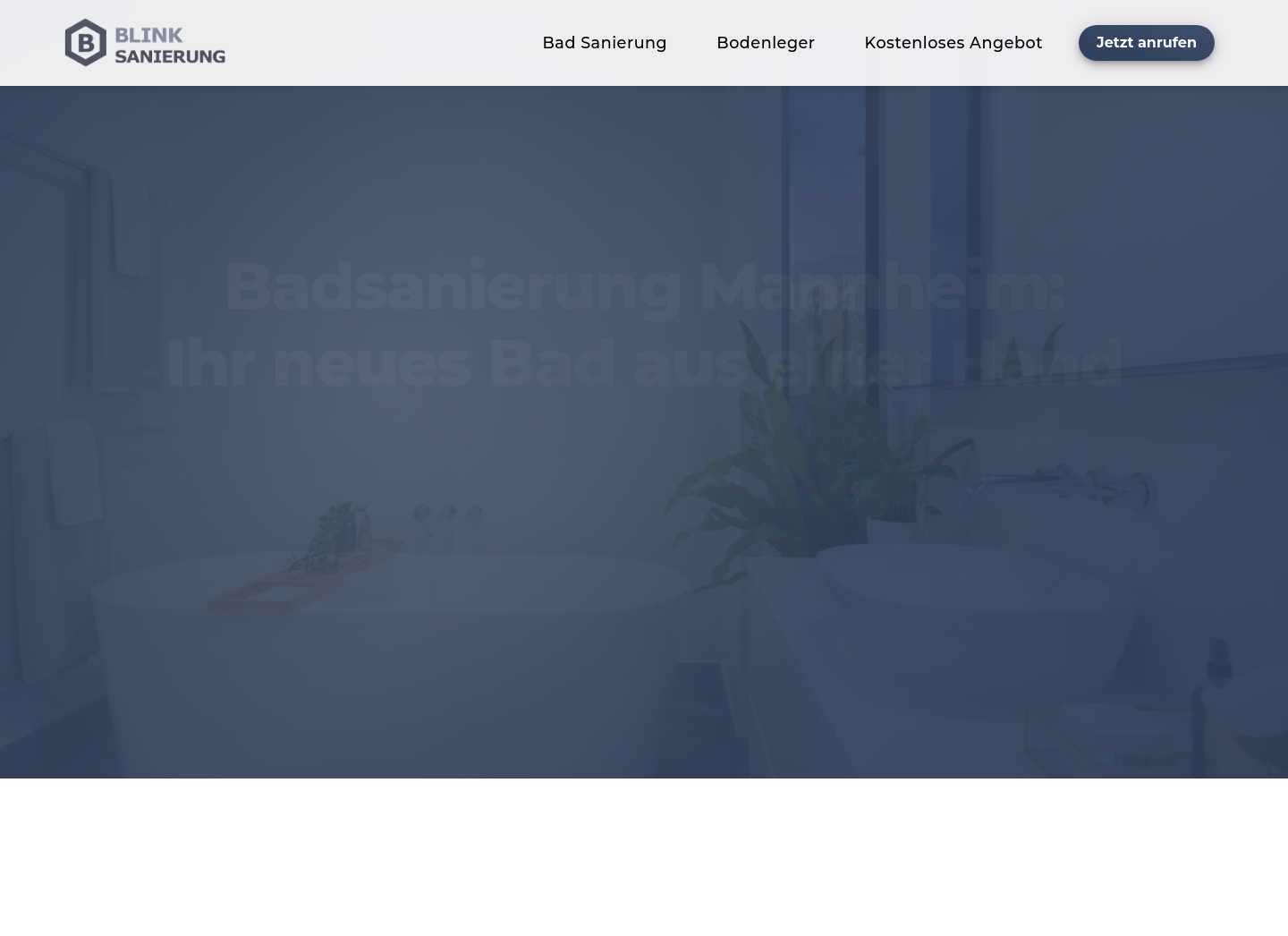 Aktuelle Website-Vorschau von Blink Sanierung