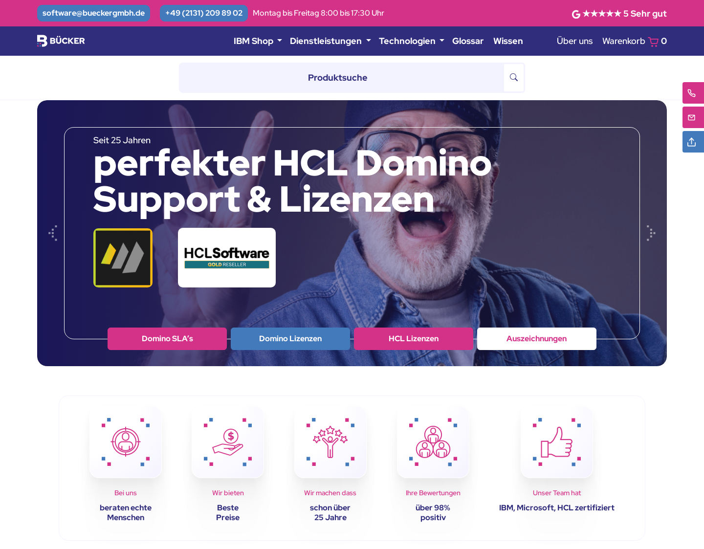 Aktuelle Website-Vorschau von Bücker GmbH