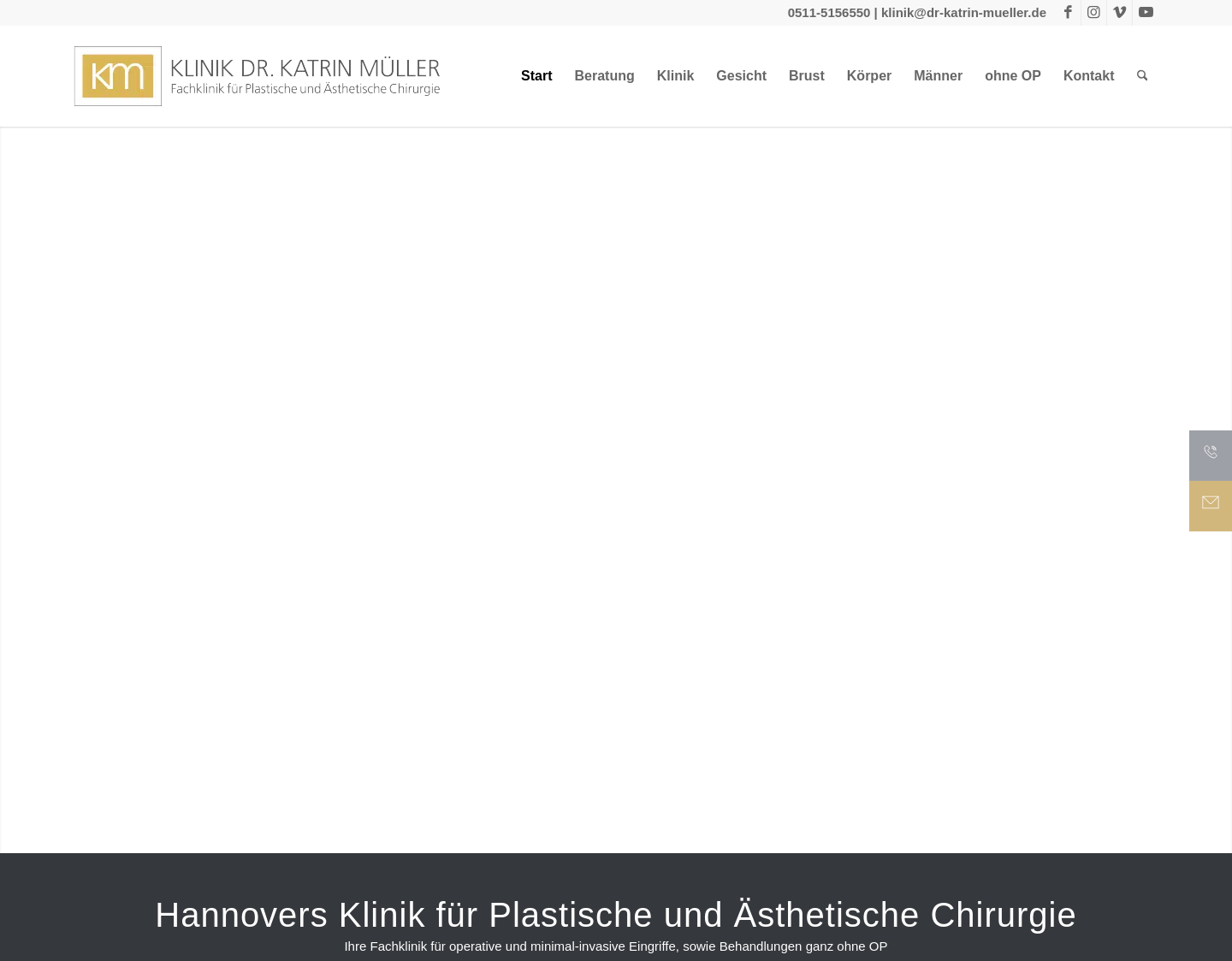 Aktuelle Website-Vorschau von Klinik Dr. Katrin Müller
